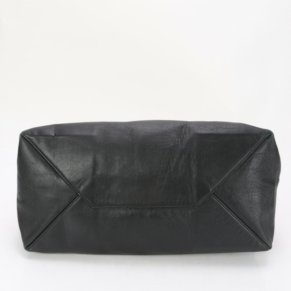 Celine Horizontal Hippo Black Orange Leather Tote Bag - Picture 7 of 14